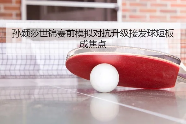 孙颖莎世锦赛前模拟对抗升级接发球短板成焦点